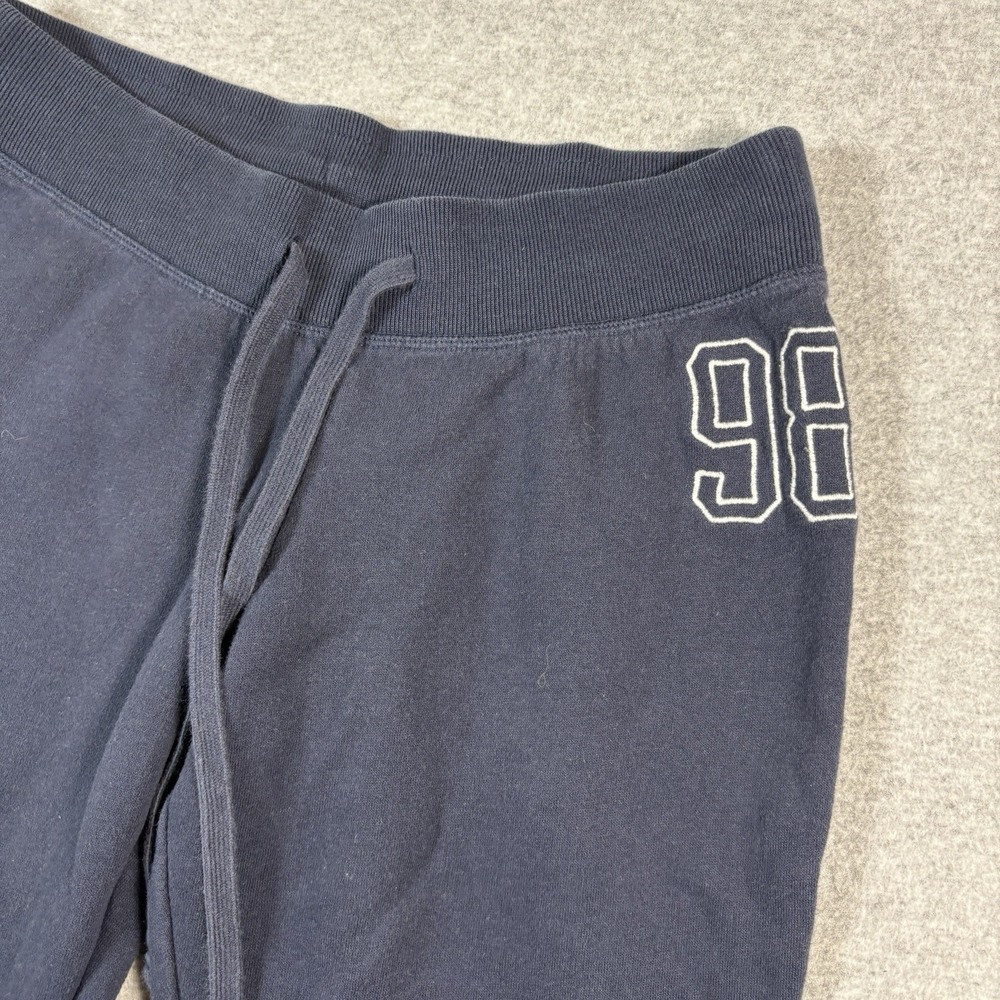 Hollister Sweatpants Womens Small Short Navy Blue Flare Leg Low Rise Y2K - Picture 2 of 7